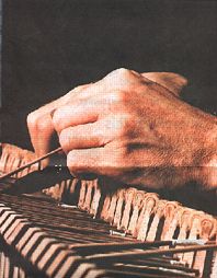 Carey Beebe adjusting the Viennese action of an early piano 13K jpeg
