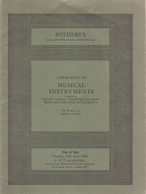 Sotheby’s Catalog cover 29K jpeg