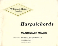 de Blaise Harpsichord Maintenance Manual cover 8K jpeg