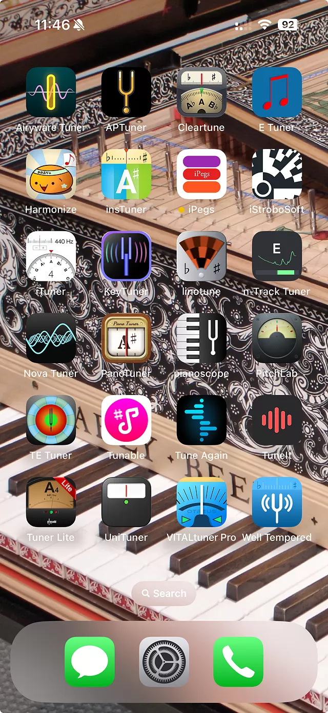 iPhone chromatic tuner apps screen shot 164K webp